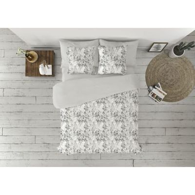 Pierre Cardin Lucia Grey Duvet Cover Set (135cm Bed) 2 Piece