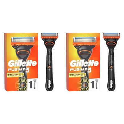 Gillette Fusion 5 Power Maquinilla de Afeitar Hombre con Hojas Antifricción (el embalaje puede variar) (Paquete de 2)