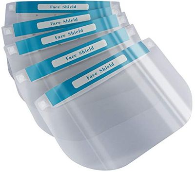 Protezioni viso in PET, 29 x 25 cm, confezione da 5
