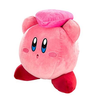 Club Mocchi Mocchi TOMY - Peluche Kirby Cœur Méga 38 cm de l'univers Nintendo. Super Douce et idéale pour Les collectionneurs Ainsi Que Les Filles et Les garçons dès 3 Ans. T12787 Multicolore