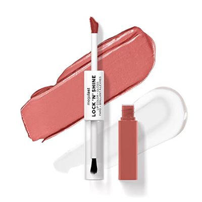 Wet n Wild Megalast Lock n' Shine, Dual-Ended Lip Color and Clear Gloss, Vitamin E and Jojoba Oil Enriched Formula, Nude Illusion Shade