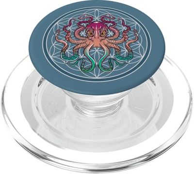 Matemáticas Geometría Flor de la Vida Pulpo PopSockets PopGrip para MagSafe