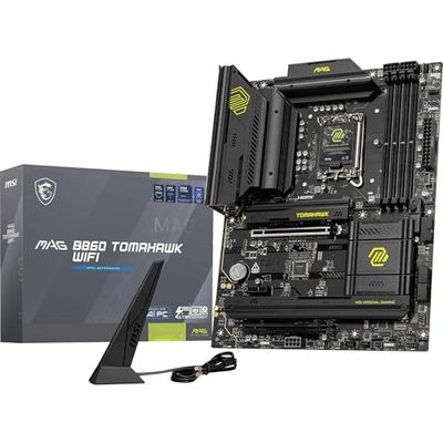 MAG B860 TOMAHAWK WIFI Motherboard, ATX - Supports Intel Core Ultra Processors (Series 2), LGA 1851 - DDR5 Memory Boost 9200+ MT/s OC, 1 x PCIe 5.0 x16, 1 x M.2 Gen5, 5G LAN, Wi-Fi 7