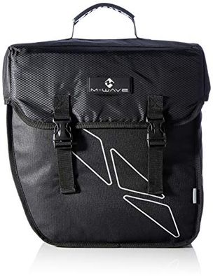 M-Wave Bolsa de transporte individual Amsterdam solteiro, adultos unissexo, preto/prateado, 38 x 18 x 30 cm, 18 L