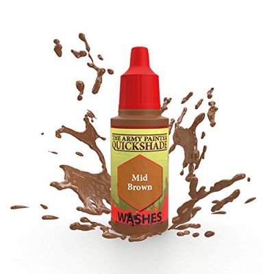 The Army Painter Warpaint | Mid Brown | Acrylic Non-Toxic Heavily Pigmented Water Based Paint for Tabletop Roleplaying, Boardgames, and Wargames Miniature Model Painting