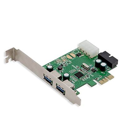 Syba 2 External USB 3.0 Port and 19 Pin Internal Header PCIe 2.0 x1 – 4 Port USB 3.0 PCI-express x1 Renesas D720201 Chipset Molex Power Input