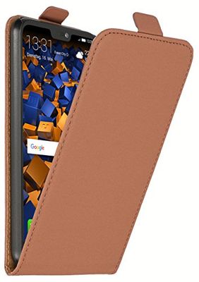 Mumbi Flip Case compatibel met Huawei P20 Lite, bruin