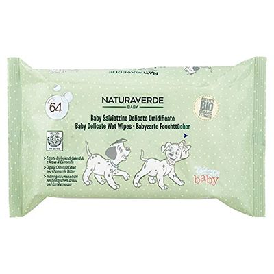 Naturaverde Bio - Product voor baby's en vroege kindertijd - Ultra Soft doekjes - 1 pak met 64 babydoekjes