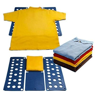 InnovaGoods Dobrador de roupa, polipropileno, azul, 24 x 59 x 3 cm