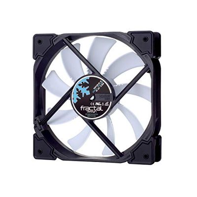 Fractal Design Venturi HF-12 Blanc - Fan d'ordinateur - Optimisé pour Un débit d'air élevé - LLS-Roulements - Jambes de Forme aérodynamique – 12v - 120 mm - Blanc (Single)