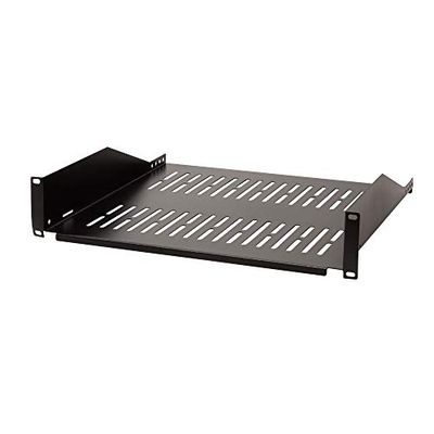 LogiLink SF2C45B - 19" insteekvak (2 HE) voor stand-, serverkasten met minimale 550 mm diepte, max. 25 kg draagkracht, zwart