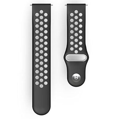 Sportarmband voor Fitbit Versa 2/Versa (Lite), ademend, effen, zwart/maat