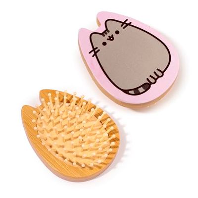 Puckator - Brosse à Cheveux en Bois de Bambou en Forme de Pusheen the Cat, Chat, Accessoires Beauté pour Fille, Fille Femme