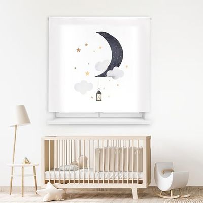 Blindecor Digital Store Enrouleur translucide avec Motif Famille d'enfants Modèle F Dream of Une Nuit 130 x 180 cm Dimensions du Tissu 126 x 175 cm