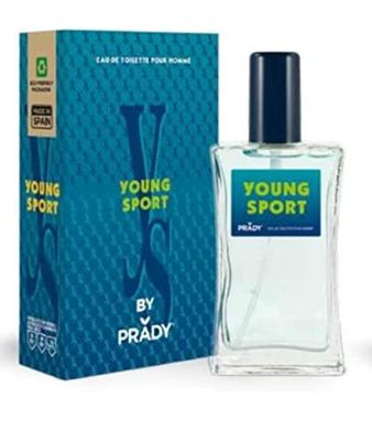 Prady - Eau de Toilette Young Sport Homme - 100 ml - manlig doft - energi och fräsch för alla aktiviteter