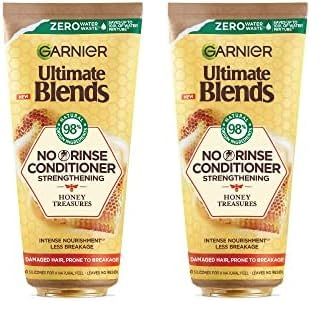 Garnier Ultimate Blends Honey Treasures, Nourishing No-Rinse Conditioner, For Damaged & Fragile Hair, 98% Natural Origin Ingredients, 200ml (Pack of 2)