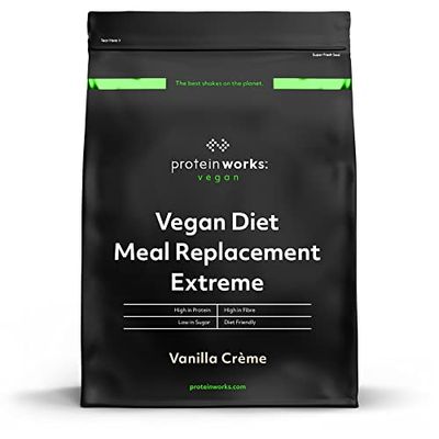Sustitutivo de Comida Dietético Vegano Extreme | Batido bajo en calorías para perder peso | Vitaminas & minerales esenciales | THE PROTEIN WORKS | Crema de Vainilla | 1kg