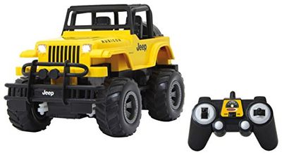 Jamara 405124 Jeep Wrangler Rubicon 1:18 2.4GHz Rubber Tyres Adjustable Track Vehicle Yellow