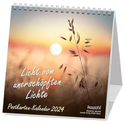 Licht vom unerschöpften Lichte 2024: Postkarten-Kalender mit Farbfotos und christlichen Texten