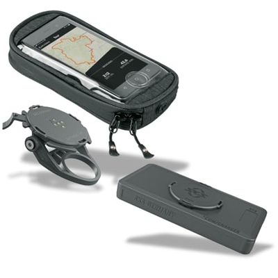 SKS Germany COMPIT/Stem & COM/SMARTBAG - Soporte para teléfono móvil con Bolsillo Repelente al Agua para Montaje en el vástago (Montaje del vástago de 1 Pulgada de Pulgada, Cierre de Bayoneta,