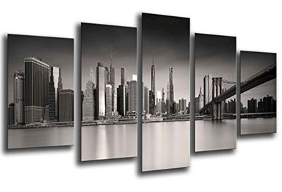 Póster fotográfico Cidade Nova Iorque pôr-do-sol tamanho total: 165 x 62 cm XXL