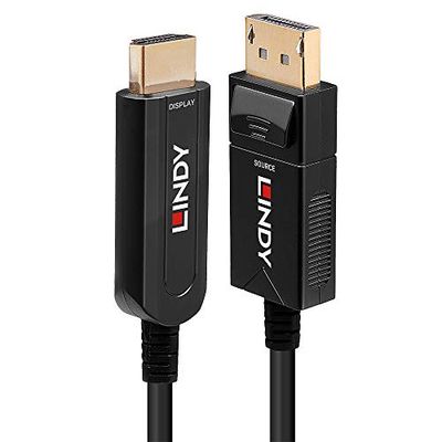 LINDY 40 m fiberoptik Hybrid DisplayPort 1.2 till HDMI 18G-kabel