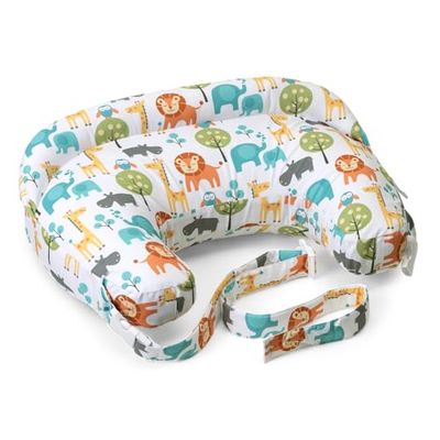 Boppy Deluxe amningskudde, amningshållare med nappflaska, ergonomisk form med stöd för mamma och barn, helfyllning, avtagbar och maskintvättbar, 0M +