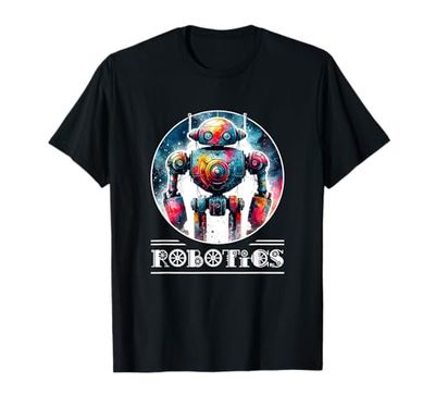 Robot Robotics Engineer Shirt Retro Vintage Robot Funny AI T-Shirt
