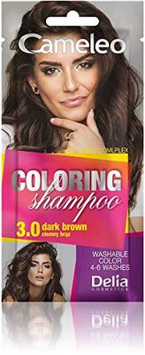 Cameleo - Shampooing Teinté Marron Foncé - Rafraîchissement Rapide et Facile des Couleurs - Sans Ammoniaque ni Oxydants - Shampoing en Sachet - 40 ml
