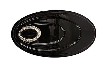 Caravane Jet/ovale en pierre de Cristal Décoré à la Main Automatique Barrette