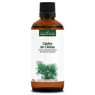 CEDRO DELL’ATLANTE BIO - 100mL - Olio Essenziale di Qualità Premium - 100% Puro, Naturale, garantito ChromaCert® - Chemotipizzato & Integrale
