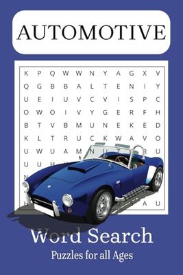 Automotive Word Search Book: Easy to Read Print about Vehicles / 6x9 inches, 110 pages / 50+ Puzzles