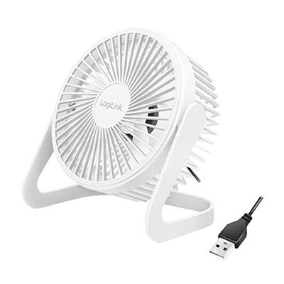 Logilink Ventilateur de bureau USB 6" 40dB - Blanc - 2 niveaux