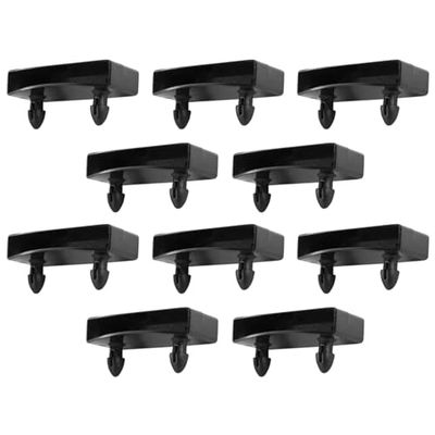 cyclingcolors 10x Embout Support Latte Simple 63x10mm à Clipser Plastique Noir pour Sommier Cadre Bois Lit Meuble