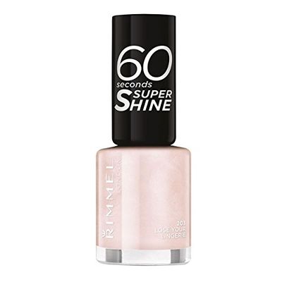 Rimmel London 60 Seconds Super Shine - Lose Your Lingerie, A Shiny Pastel Pink, 8 ml (0.25 fl.oz)