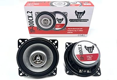 TOROPOWER Juego Altavoces coaxiales TP-100CX.2 de 2 vías de 4" (10cm) para automóvil. Potencia máxima 2x90W