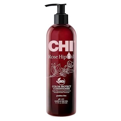 CHI Rosehip Oil, Colour Protecting Conditioner for Coloured Hair | Moisturizing longer lasting haircolor protector | Shiny hair | Sulfate Free | 92% Natural Ingredients, Paraben Free, 340 ml