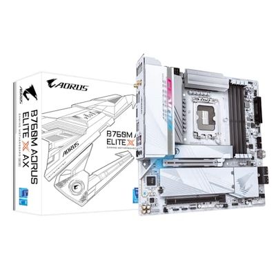 Gigabyte Scheda madre B760M AORUS ELITE X AX - Supporta CPU Intel Core di 14a generazione, 14+1+1 fasi VRM, fino a 8266 MHz DDR5 (OC), 2xPCIe 4.0 M.2, Wi-Fi 6E, 2.5GbE, USB 3.2 Gen 2