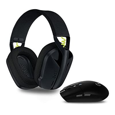 Logitech G305 Souris Gamer sans Fil, Capteur Gaming Hero, Noire, with G435 Lightspeed et Bluetooth sans Fil Casque Gaming, Noir