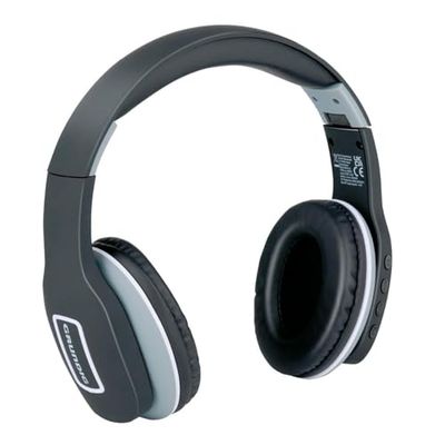 Grundig Bluetooth-hörlurar – trådlösa over-ear-hörlurar med 5 timmars speltid – Brusreducerande hörlurar med mikrofon – Inkluderar 3,5 mm ljudkabel och USB-C-laddningskabel