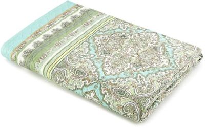 Bassetti Marechiaro 9328497 Bedspread 100% Cotton Pistachio Green V1 220 x 255 cm