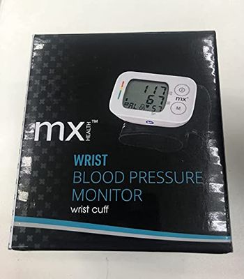 MX Health Fully Automatic Wrist Blood Pressure Monitor - 14-19cm Wrist Cuff - 120 Memories - Arrhythmia Detection (IHB)