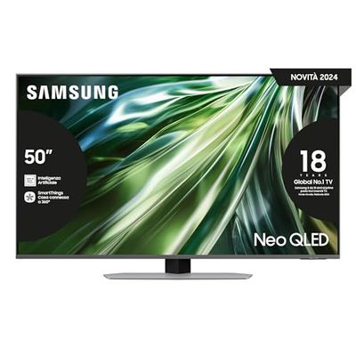 SAMSUNG TV QE50QN94DATXZT Neo QLED 4K Mini LED, Smart TV 50" Processore NQ4 AI Gen2, Neo Slim, DVBT-2, Q-Symphony & Dolby Atmos, Integrato con Alexa, Carbon Silver 2024