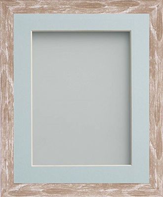 Frame Company Camber Range Brown Picture Photo Frame with Light Blue Size, 16x12-inch Mounted for 12x8-inch Image