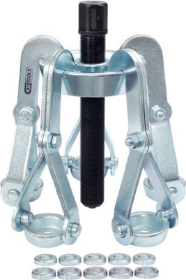 KS Tools 670.0015 - Pack de 7 piezas con extractores universales de 5 brazos para bujes de rueda