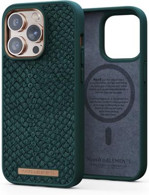 NJORD COQUE MAGSAFE CUIR DE SAUMON IPHONE 14 PRO MAX VERT