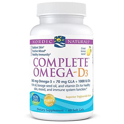 Nordic Naturals Complete Omega-D3, 565mg Lemon - 60 softgels