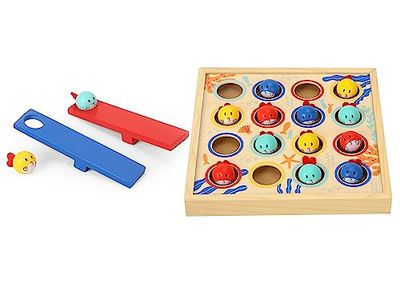 AB Gee abgee 921 TY278A EA Wooden Balance Stacker-Animals, Red