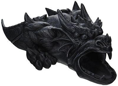 Design Toscano Ranier Gargoyle regnpip rännan nedrör förlängningsstaty, 41 cm, polyresin, grå sten