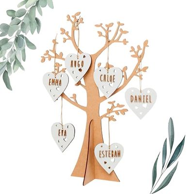 WONDEE Árbol de la Vida Personalizado Decorativo [4 Modelos] Regalos Originales para Mujer Personalizados, Regalo Día de la Madre, Regalos Originales Navidad, Cumpleaños para Madres, Abuelas y Esposas